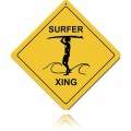 Vintage-Retro Surfer Xing Metal-Tin Sign
