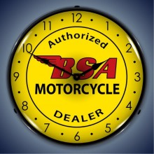 Vintage-Retro  BSA Motorcycle Lighted Wall Clock