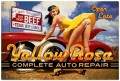 Vintage-Retro Yellow Rose Metal-Tin Sign