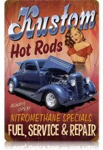 Vintage-Retro Kustom Hot Rods Metal-Tin Sign
