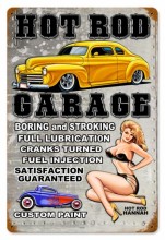 Vintage-Retro Hot Rod Garage Metal-Tin Sign