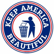 Vintage-Retro Keep America Round Metal-Tin Sign