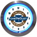 Retro CHEVY TRUCK NEON CLOCK 15 x 15 Inches