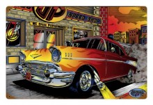 Retro Chevy Speed Shop Tin Sign