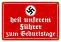 Vintage-Retro Heil Fuhrer Metal-Tin Sign