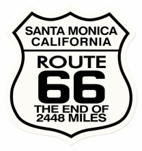 Vintage-Retro Santa Monica Shield Metal-Tin Sign