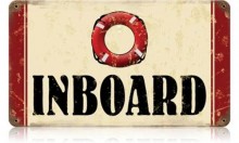 Vintage-Retro Inboard Metal-Tin Sign