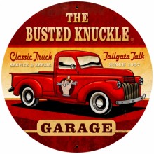 Vintage Old Truck 28 x 28 inches Tin Sign