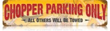 Vintage-Retro Chopper Parking Metal-Tin Sign