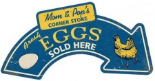 Vintage-Retro Eggs Arrow Metal-Tin Sign