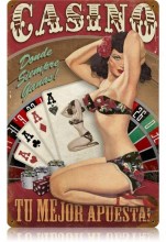 Vintage-Retro Casino Espanol Metal-Tin Sign