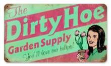 Vintage-Retro Dirty Hoe Garden Metal-Tin Sign
