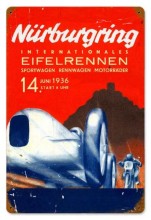 Vintage-Retro Nurburgring Metal-Tin Sign