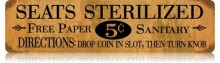 Vintage-Retro Seats Sterilized Metal-Tin Sign