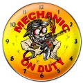 Vintage-Retro Mechanic on Duty Wall Clock