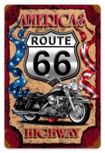 Vintage-Retro America Highway Metal-Tin Sign LARGE