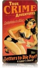Vintage-Retro True Crime Metal-Tin Sign