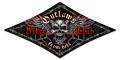 Vintage-Retro Outlaws Skull Diamond Metal-Tin Sign