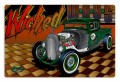 Vintage Rat Rod Wicked Ways 12 x 18 inches Tin Sign