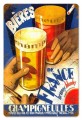 Vintage-Retro Beers of France Metal-Tin Sign