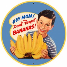 Vintage-Retro Bananas Tin-Metal Sign LARGE