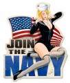 Vintage-Retro Join The Navy Custom Shape Metal-Tin Sign
