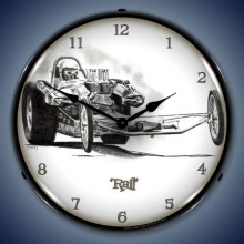 Vintage-Retro  Rail Lighted Wall Clock