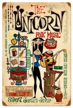 Retro The Unicorn Folk Music Tin Sign