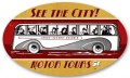 Vintage-Retro Motor Tours Oval Metal-Tin Sign