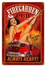 Vintage-Retro Fire Garden Metal-Tin Sign