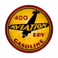 Vintage Aviation Gasoline Metal Sign 14 x 14 Inches Inches