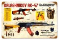 Vintage-Retro Kalashnikov AK-47 Metal-Tin Sign