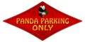 Vintage-Retro Panda Parking Diamond Metal-Tin Sign