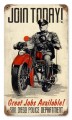 Vintage-Retro Police Motorcycle Metal-Tin Sign