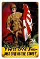 Vintage-Retro We'll Lick 'Em Metal-Tin Sign