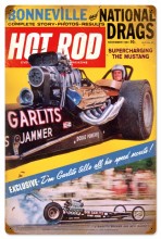 Vintage-Retro Hot Rod Magazine Garlits November 1964 Metal-Tin Sign