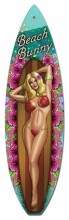 Vintage-Retro Beach Bunny Surfboard Metal-Tin Sign
