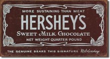 Retro Hershey's Bar Metal Sign