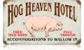 Vintage-Retro Hog Heaven Metal-Tin Sign