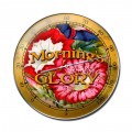 Retro Morning Glory Thermometer 14 x 14 Inches