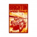 Vintage Brighton Speed Trials Metal Sign 12 x 18 Inches Inches