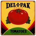 Vintage-Retro Deli Pak Tomatoes Metal-Tin Sign