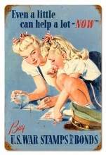 Vintage-Retro US War Stamps Metal-Tin Sign