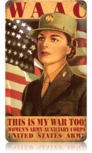 Vintage-Retro WAAC Woman Metal-Tin Sign