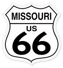 Vintage-Retro Missouri Route 66 Shield Metal-Tin Sign
