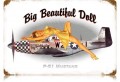 Vintage-Retro P-51 Pin Up Metal-Tin Sign