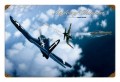 Retro Angels of Okinawa 18 x 12 Inches Tin Sign