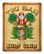 Vintage-Retro Tiki Bar Metal-Tin Sign