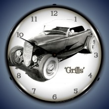 Vintage-Retro  Grills Lighted Wall Clock