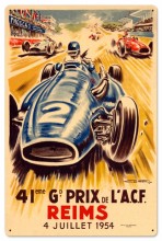 Vintage Reims Grand Prix 24 x 16 inches Tin Sign